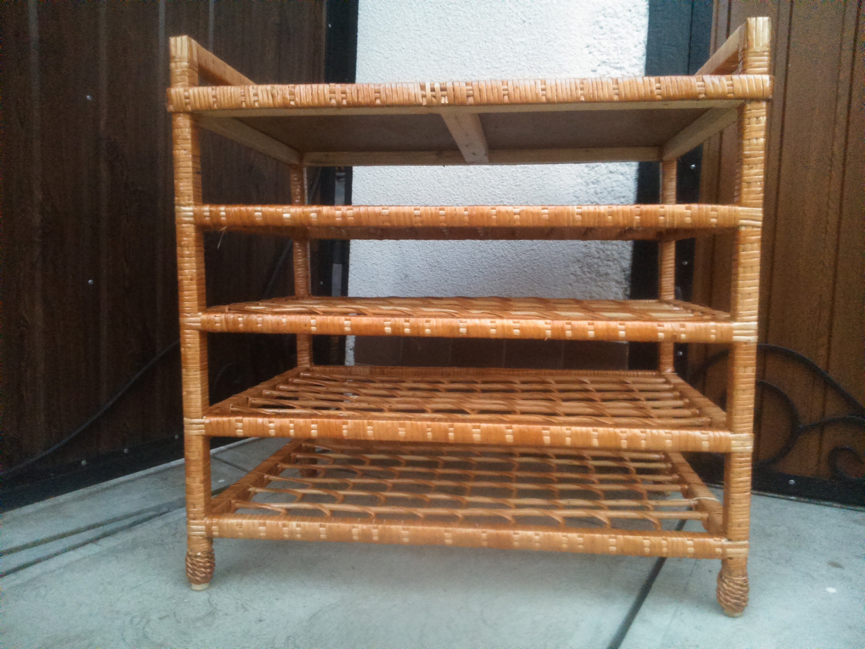 Korbschuh OrganizerAufbewahrungsregalRegalNaturholz | Etsy