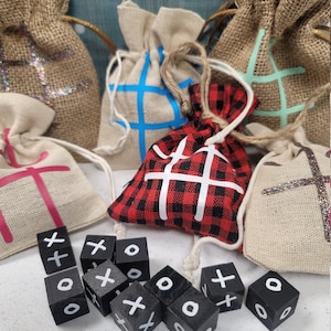 Tic Tac Toe Burlap Bags