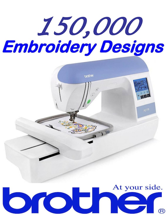 150,000 PES Brother Embroidery Machine Designs on USB Drive Huge Collection  