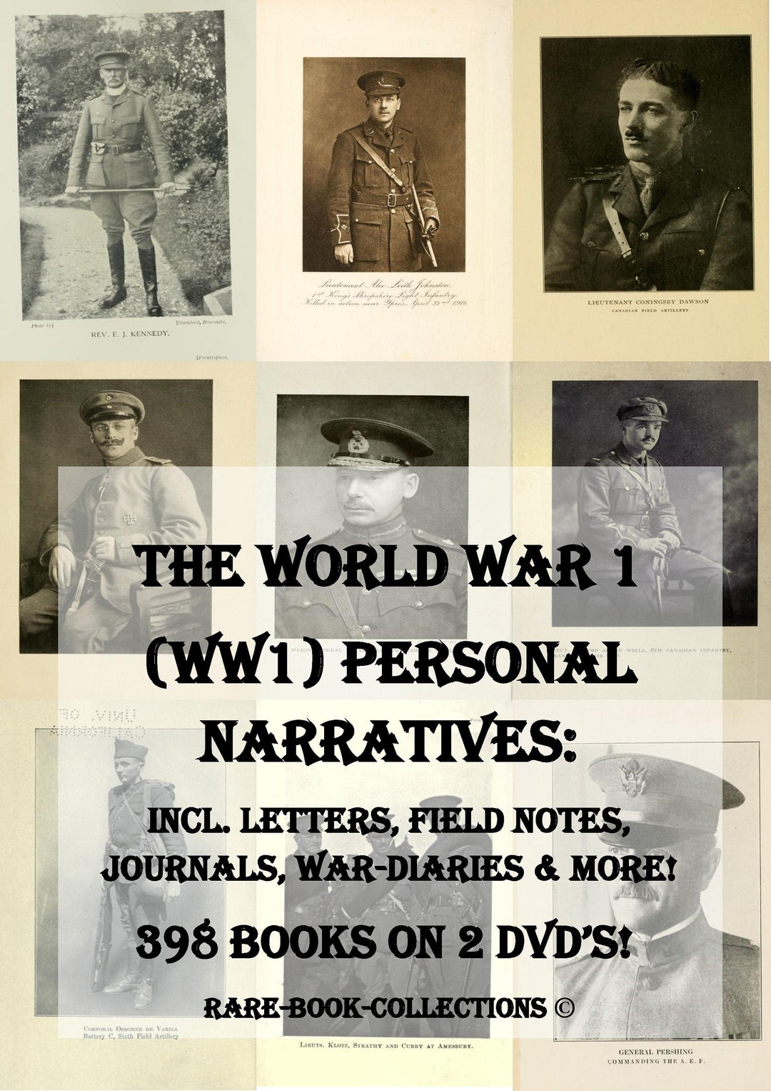 398 World War 1 Books on 2 Dvd