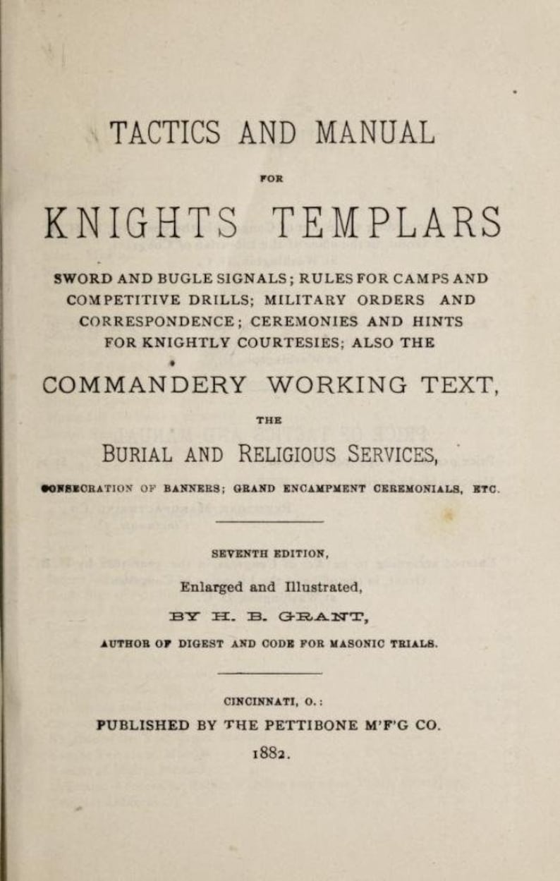KNIGHTS TEMPLAR - 2O3 Rare Antique Books On USB - Freemasonry Freemasons Ancient Masonic Order Secret Society Rites Rituals Customs Symbols image 4