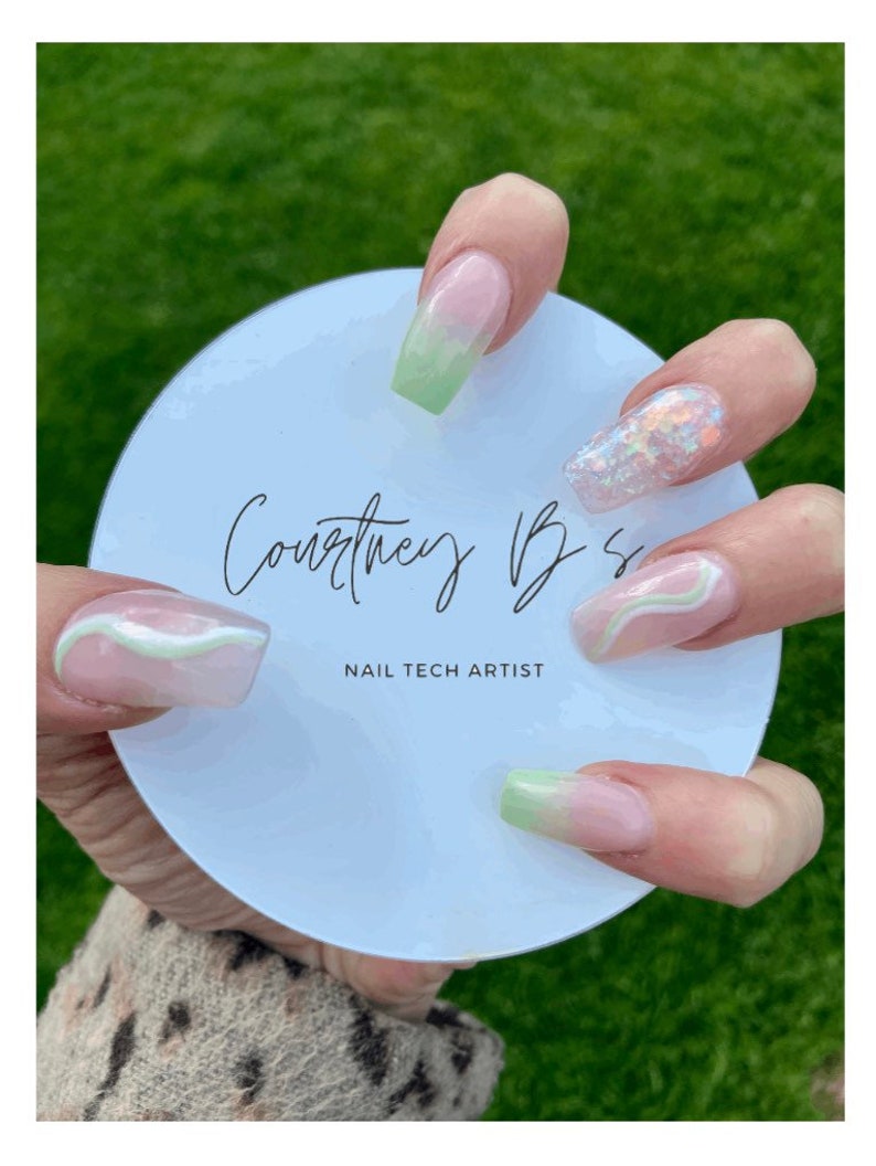 Custom Acrylic Nail Photo Prop Your Logo Personalised Etsy