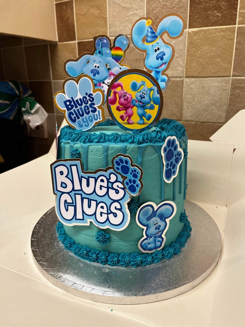 Blues Clues Cake Topper Set Glitter Topper Nick Jr - Etsy