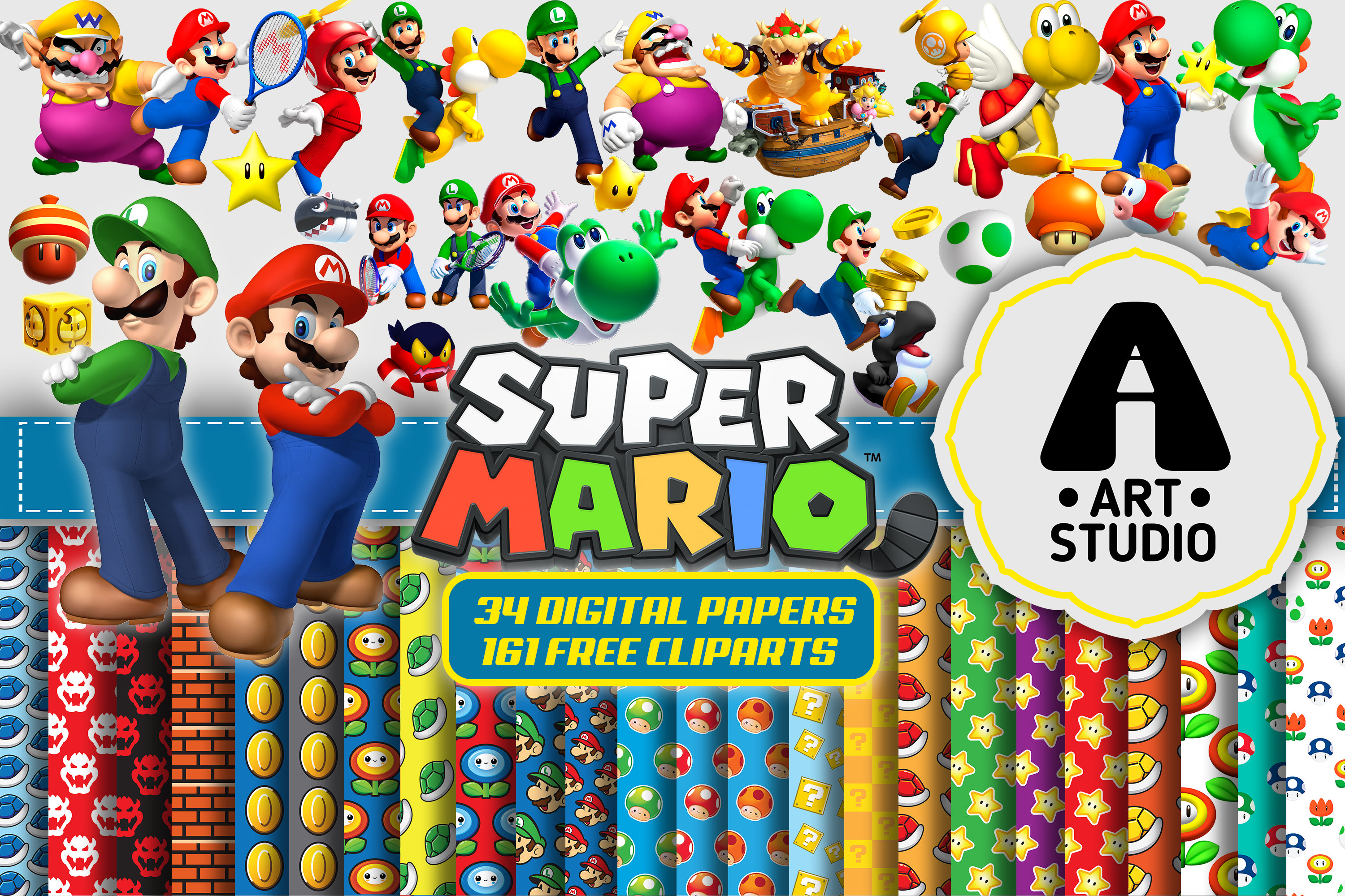 34 Papeles Digitales Súper Mario Bros videojuego 161