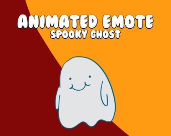 Animated Twitch Emote Spooky Chibi Ghost, twitch emotes animated, twitch emotes, ghost twitch emote