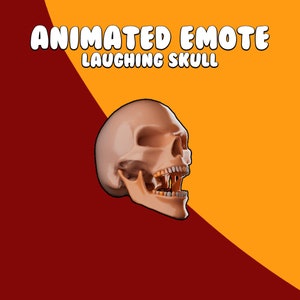 Animated Twitch Emote Laughing skull, twitch emotes animated, twitch emotes, Skull twitch emote, LOL Emote, LUL Emote