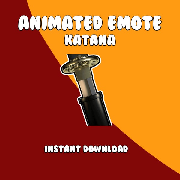 Animated Twitch Emote Katana, twitch emote animated, twitch emotes, Anime twitch emote, discord emotes, Katana Anime Emote