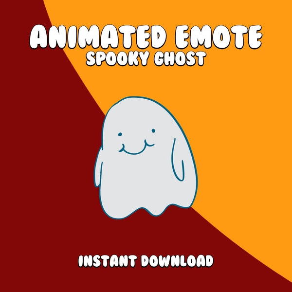 Animated Twitch Emote Spooky Chibi Ghost, twitch emotes animated, twitch emotes, ghost twitch emote