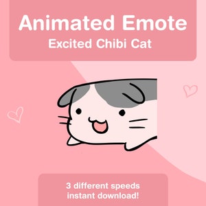 Animated Twitch Emote Excited Cat, twitch emotes animated, twitch emotes, cat twitch emote, excited twitch emotes