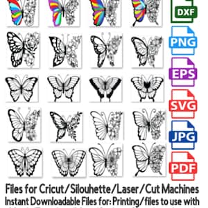 16 Beautiful Butterflies svg bundle, Butterfly svg cut files, svg files for cricut and cutting machines, descarga digital Svg, Pdf y más