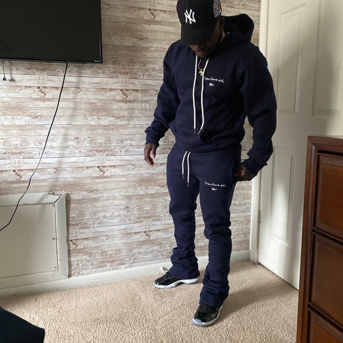 stacked joggers outfit - Main Image