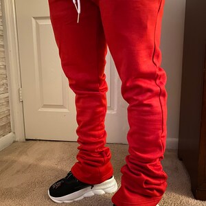 stacked up sweatpants