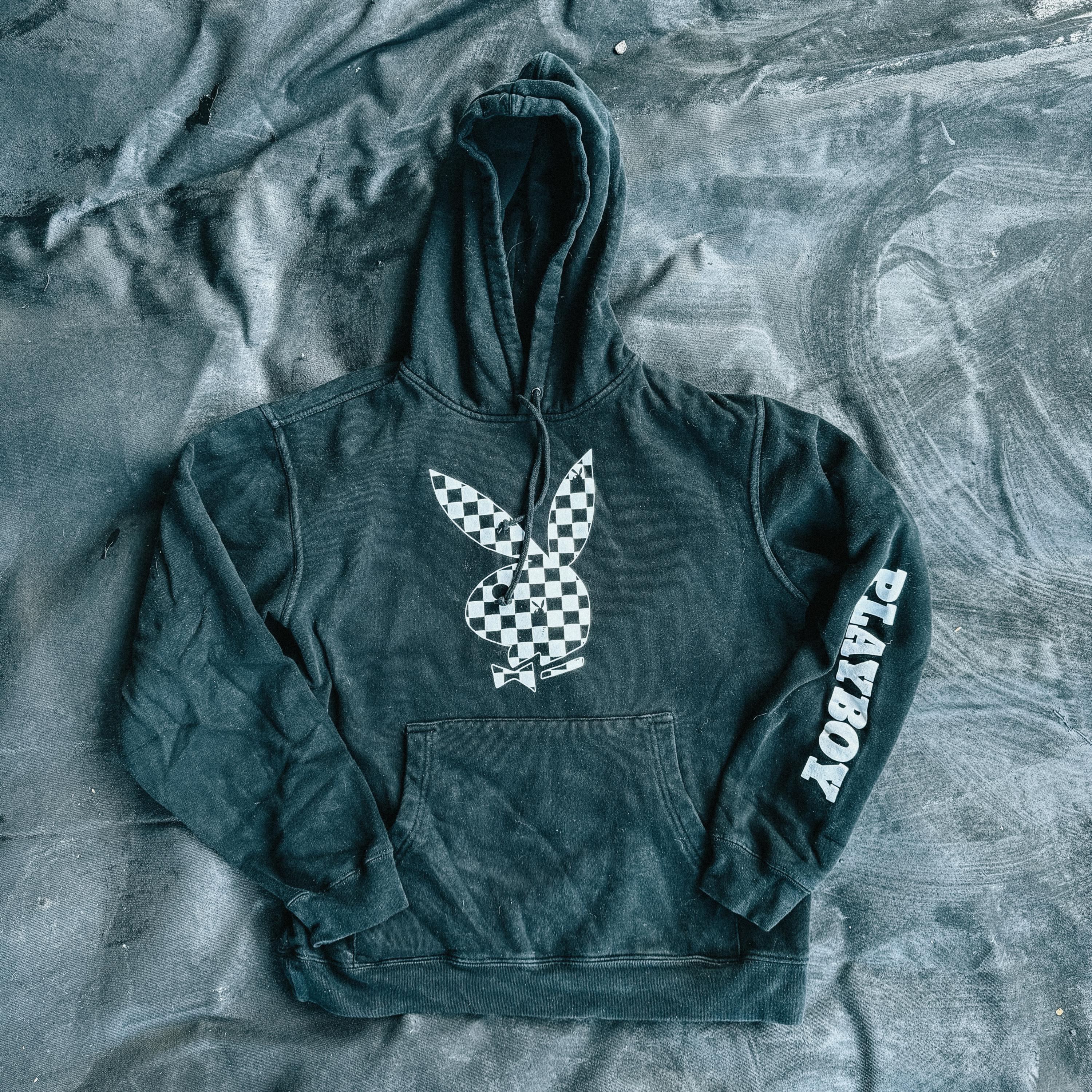 Sweat-shirt à Capuche Playboy Neuf Avec étiquette - Taille XL, Noir Matelassé