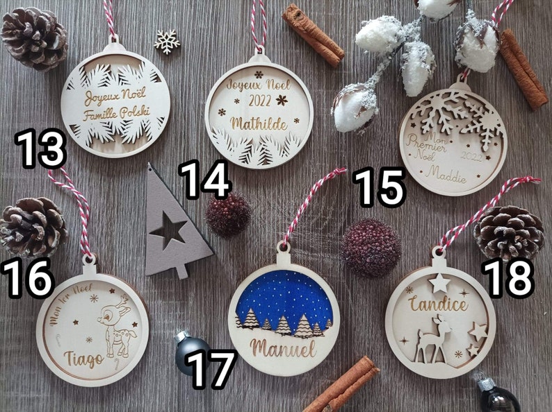 Personalized Christmas baubles image 3