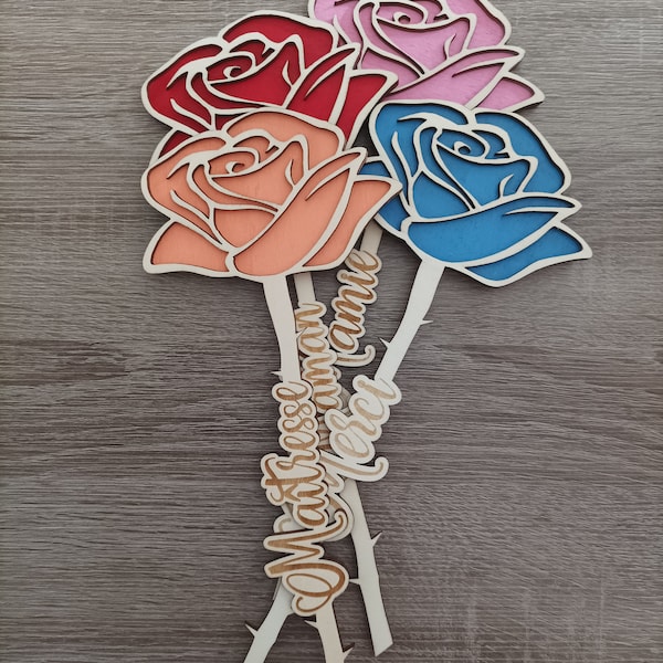 Rose en bois