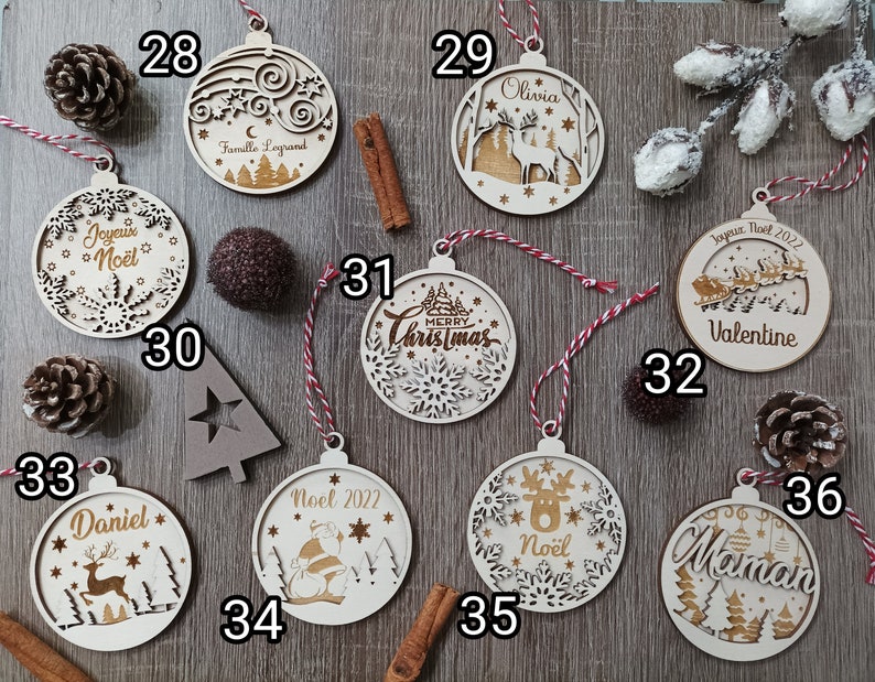 Personalized Christmas baubles image 6