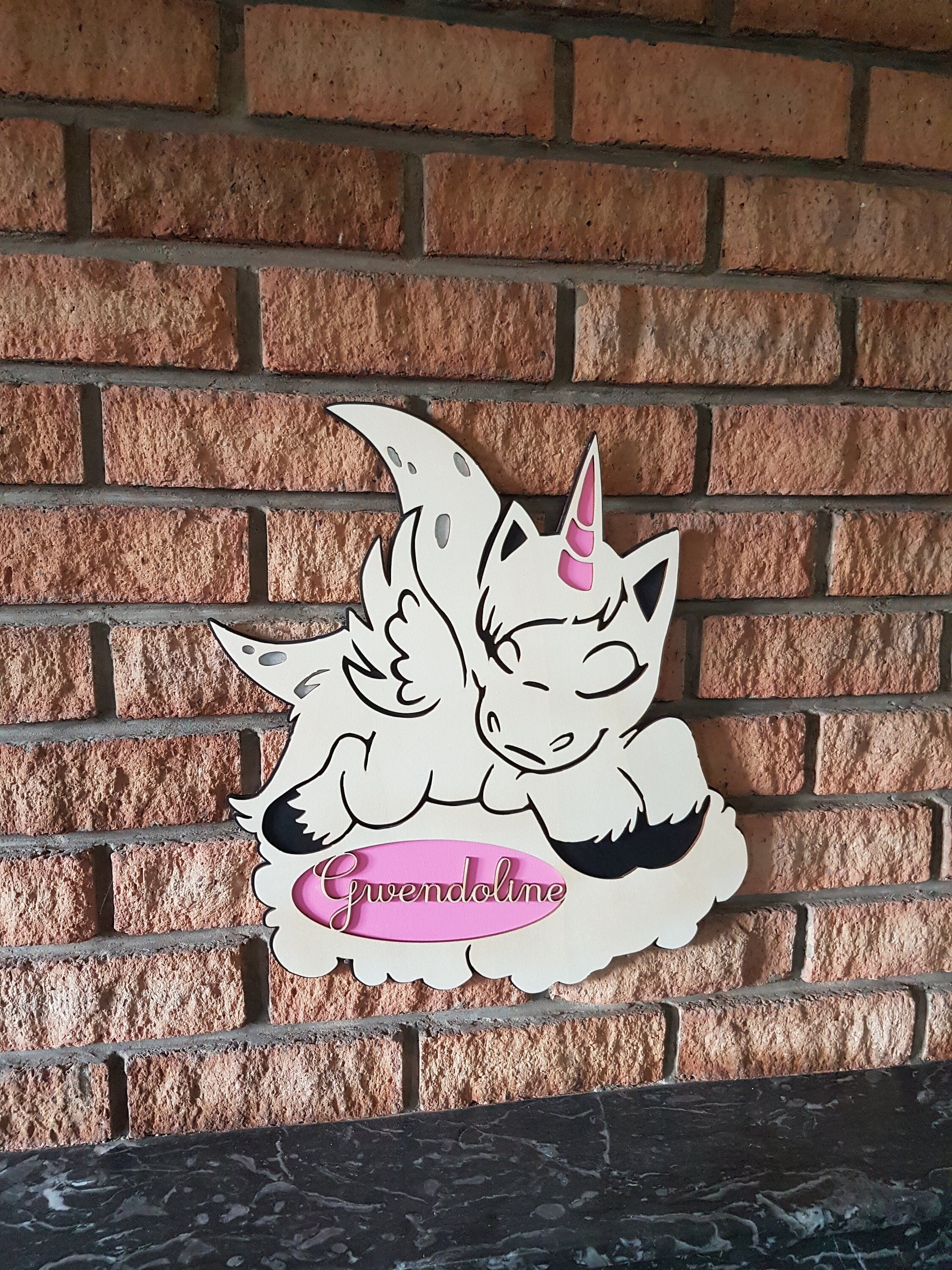 Licorne Murale Chambre d'enfant Personnalisable