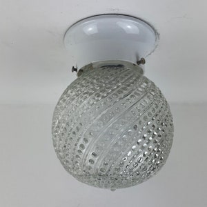 Apparecchio da incasso a incandescenza vintage Ken-Mark New York con globo in vetro a bolle da 5 pollici