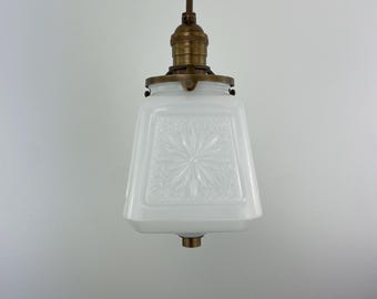 Antique 1920's off White Translucent Milk Glass 8 3/4