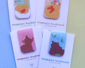 Magnetic Bookmark Cute Animals, Cute Bookmark, Book lovers, Cute Magnetic