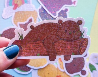 Holographic Dots Stickers, Animal Sticker, Sticker Pack, Decoration Stickers, Die Cut Sticker Glossy