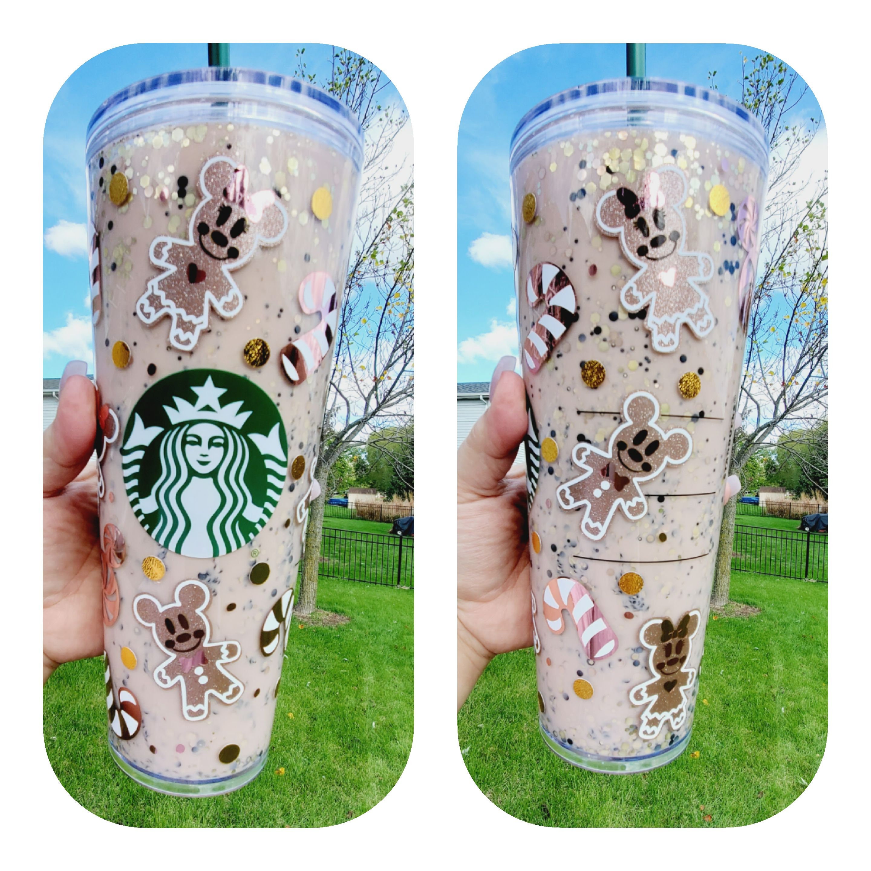 Rose Gold Tumbler with Matte Black Personalized Starbucks Logo Decal - 20  oz Double Wall Insulated Tumbler with sipper lid and straw – Candy Wrapper  Store