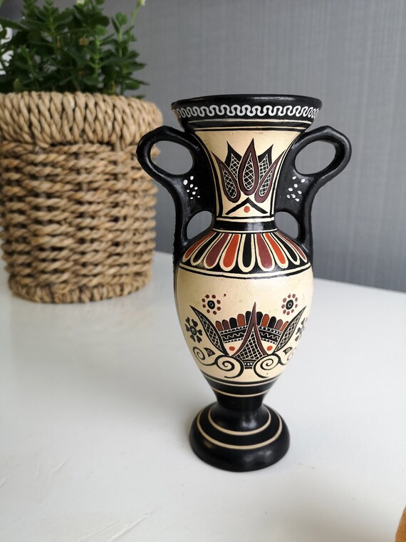 D. Vassilopoulos Vintage Vase Greek Ceramic Vase Etsy