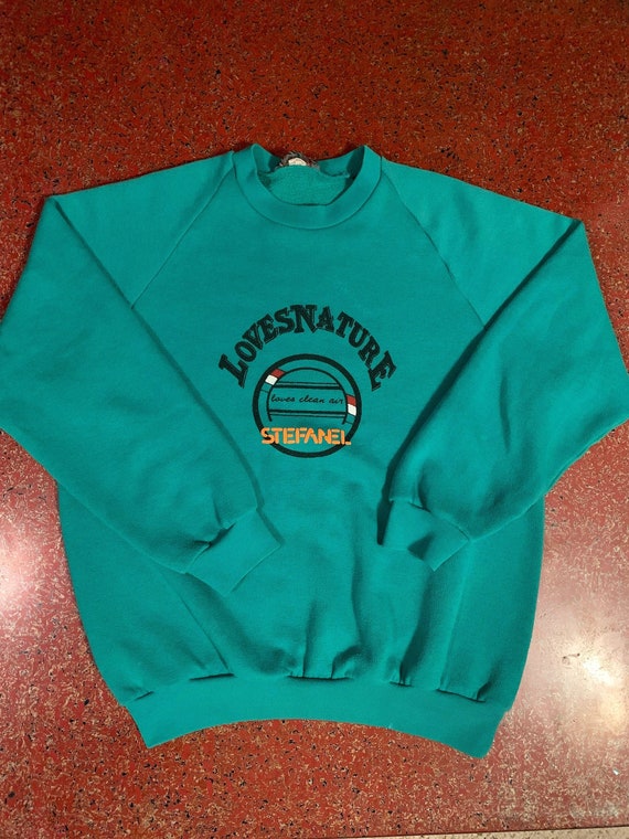 80s Loves Clean Air Sweatshirt - Stefanel - Made i