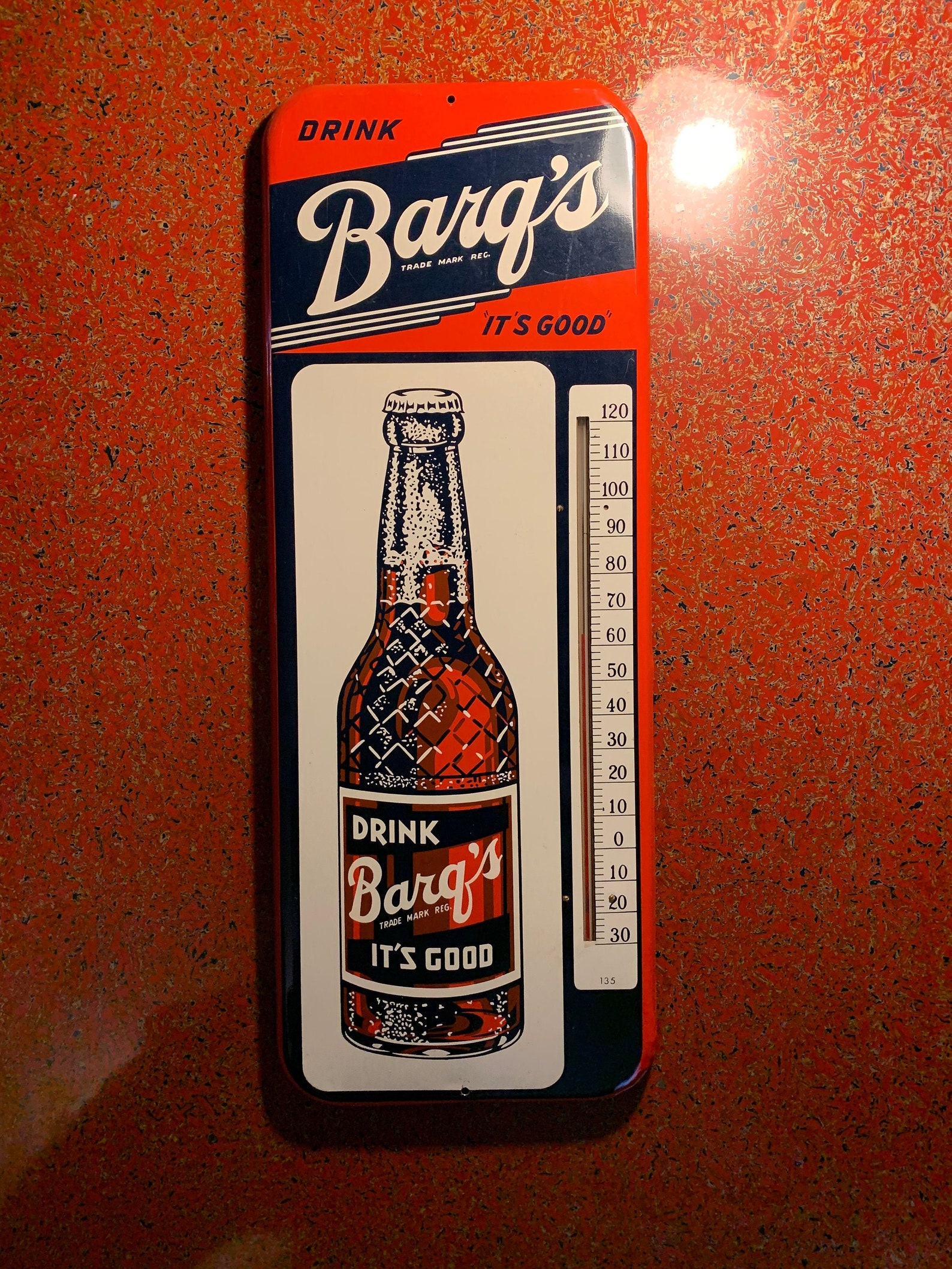 Vintage Barq's Root Beer Thermometer Sign MINT | Etsy
