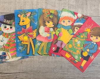 1960's UNUSED Vintage Christmas Cards-Mid Century-Christmas-Christmas Decor-Christmas Ephemera-Scrapbook-Junk Journal-Vintage Christmas