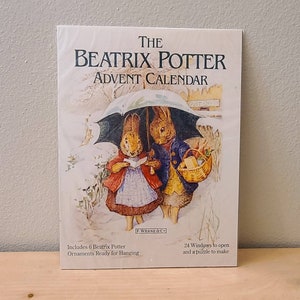 1988 Sealed Beatrix Potter Advent Calendar-Peter Rabbit-Vintage Christmas-Nursery Decor-Baby Shower-Baby Gift-Christmas Decor-Ornament