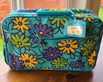 vintage floral luggage