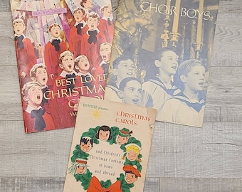 50's-70's Vintage Christmas Sheet Music-Vienna Boys Choir-Mid Century Modern Christmas-Christmas Decor-Christmas Carols-Christmas Ephemera