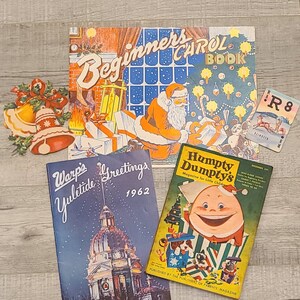 Vintage Christmas/Winter Ephemera-Christmas Decor-Christmas Songbook-Christmas Magazine-Scrapbook-Junk Journal-Christmas Paper-Advertising