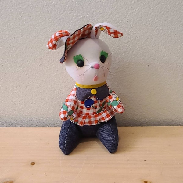 1960's Knickerbocker Bunny Rabbit Plush-Vintage Plush-Easter Bunny-Mid Century Modern-Vintage Stuffed Animal-Vintage Toy-Easter Decor