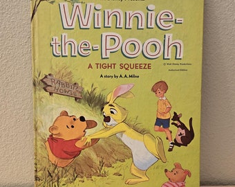 1965 Vintage Winnie the Pooh Oversized Hardcover Big Golden Book-Nursery-Baby Gift-Baby Shower-Kids Book-Tigger-Eeyore-Piglet-Vintage Book