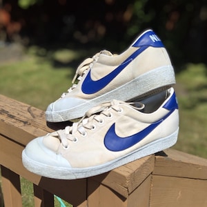 靴 80s NIKE ALL COURT Vintage 70s 80s Nike Blazer All Court Tennis Canvas Shoes