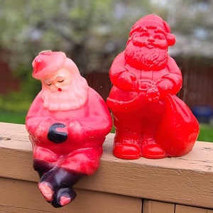 Vintage Santa Novelty Candles-Christmas Decor-Vintage Christmas-Gurley Style-Retro Christmas-Santa Decor-Vintage Candles-Hallmark
