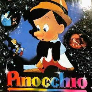 1986 Unopened Disney&#39;s Pinocchio Poster-One Stop Posters-Vintage Disney-Disney Art-Disney Decor-Nursery Decor-Kids Room-Movie Room