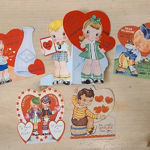 1940&#39;s Vintage Valentine&#39;s Day Cards-Valentine&#39;s Ephemera-Scrapbook-Junk Journal-Vintage Card-Valentine Decor