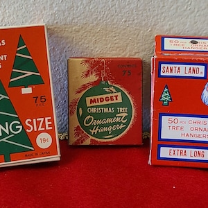 1960's Vintage Christmas Tree Accessories-Ornament Hangers-Santa  Land-Midget-Christmas Decor-Retro Christmas-Ornament Hook-Vintage Christmas