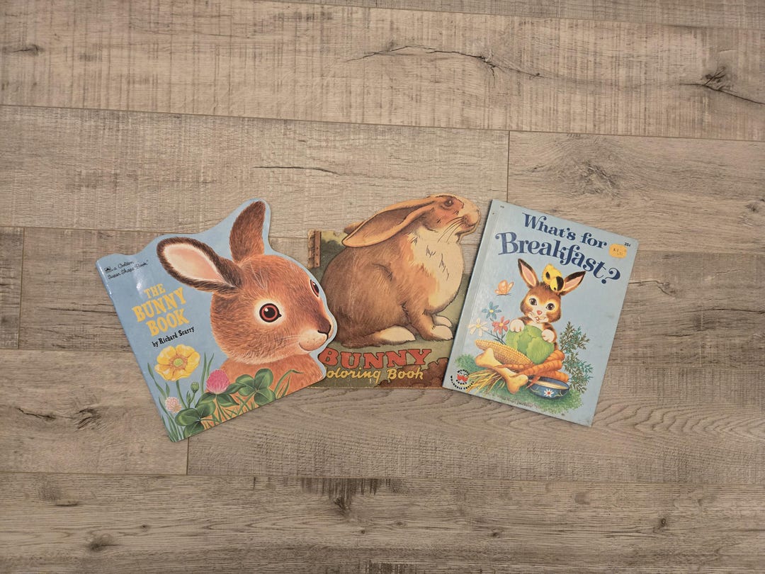 Easter Ribbit Book Vintage Children's Easter Books-coloring-book-nursery-baby Gift-baby ...