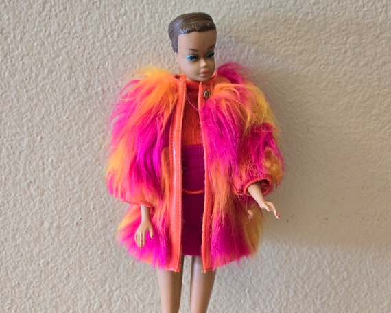 1965 Barbie Francie the Wild Bunch Coat & Dress #1766-vintage Doll