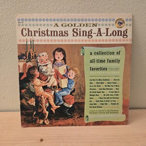 1982 A Golden Christmas Sing-A-Long 33 1/3 Record-Santa-Christmas Songs-Christmas Decor-Vintage Christmas-Vinyl-Ephemera-Wonderland Records