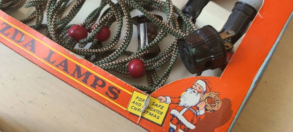 1950's Noma Vintage 7 Bulb Christmas Light Set-indoor Lights-mazda