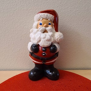1976 Chalkware Santa-Hand Painted-Vintage Christmas-Christmas Decor-Retro Christmas-Kitschy Christmas-Vintage Santa-Holiday