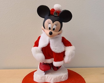 1996 Animatronic Disney's Minnie Mouse Christmas Display-Santa's Best-Vintage Disney-Vintage Christmas-Christmas Decor-Animated-Motionette