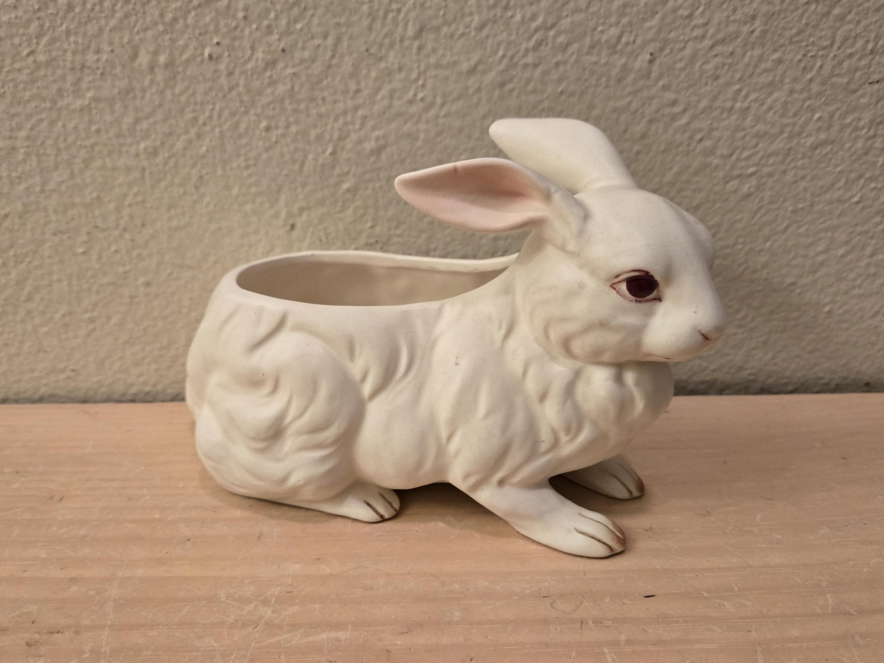 レフトン　ヴィンテージ　ラビットプランター Lefton Bunny Planter - Etsy