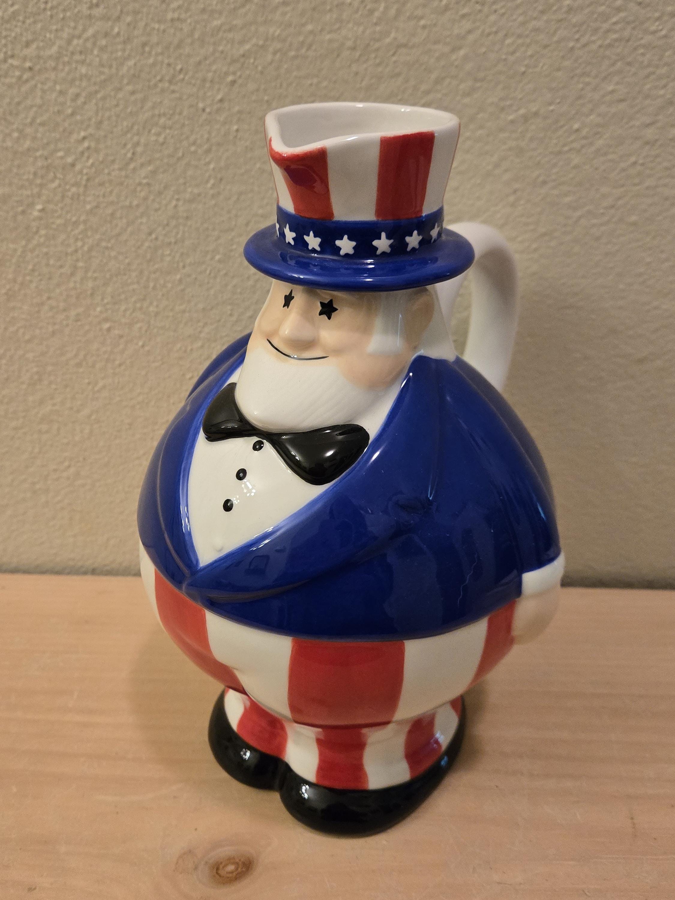 Vintage Department 56 Uncle Sam Pitcher-americana-4th of July