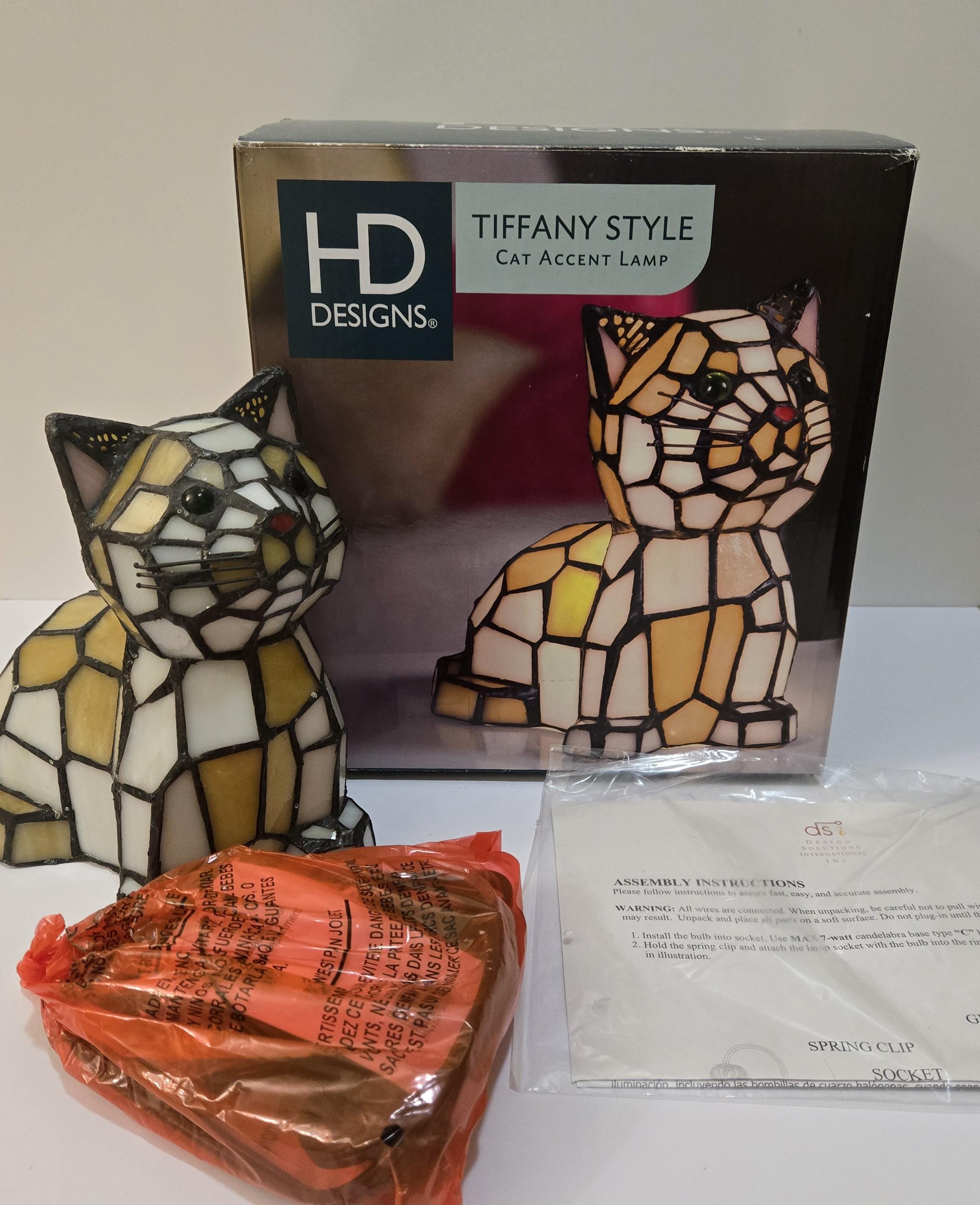ティファニーイルミネーション猫スタンド Tiffanys Cat Lamp - Etsy